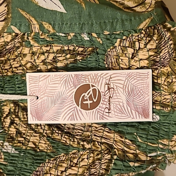 Panama Jack Crop Linen Tank Top Size Large - Picture 3 of 7